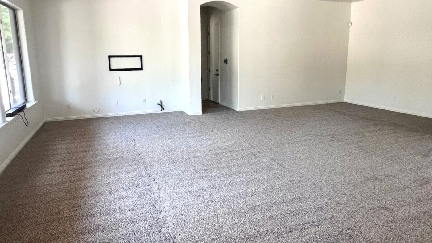 New carpet in a living room